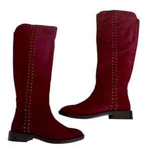 Steve Zoe Burgundy knee high Boots